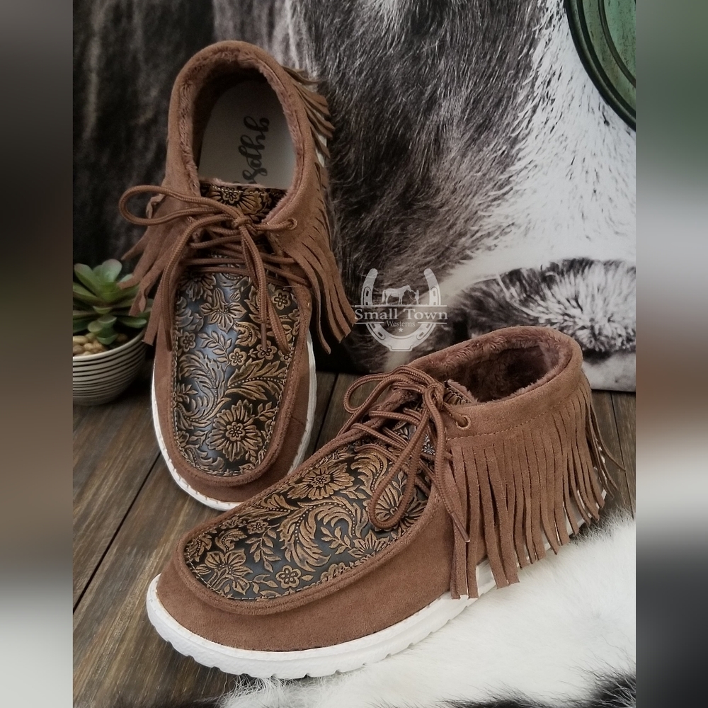 All Fringed Up - Brown
